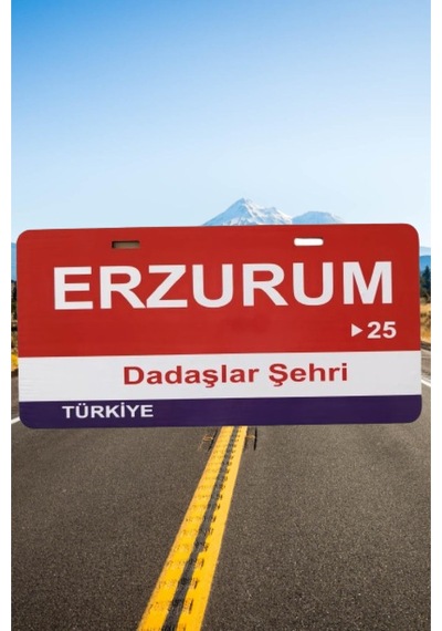 Erzurum Şehir Temalı Plaka Sök-tak Pratik Yeni Nesil