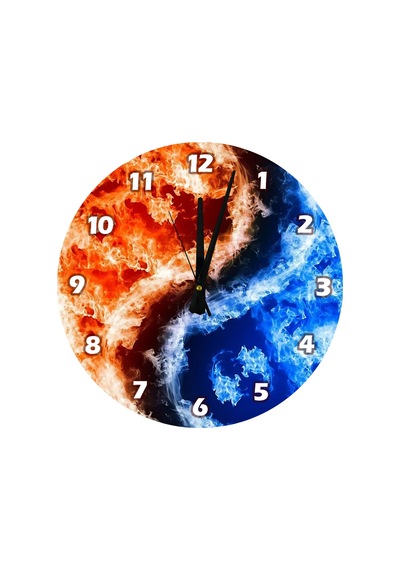 Ti-play Çarpışma 30x30cm Akrilik Dekoratif Modern Duvar Saati ÇOk Renkli
