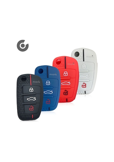 Audi A1 A3 A4 A5 A6 A7 & Q3 Q5 Q7 Q8 & Tt S3 S4 S6 Rs Silikon Anahtar Kılıfı Kırmızı