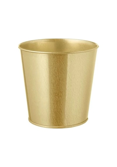 Sumuhome Daıdaı Dekoratif Çelik Saksı Pirinç Rengi 12 Cm