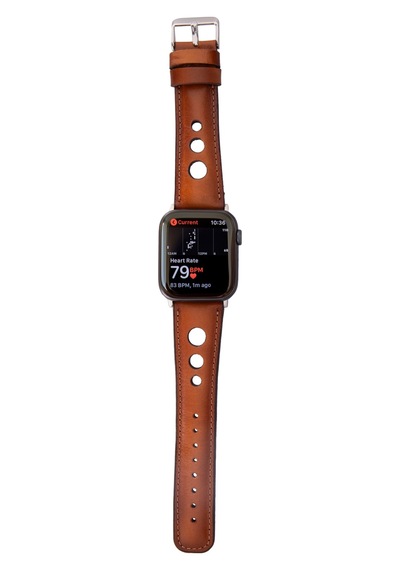 Alpıne Siena Tan Hakiki Deri Apple Uyumlu Watch Kordonu - 44/45/46/49mm