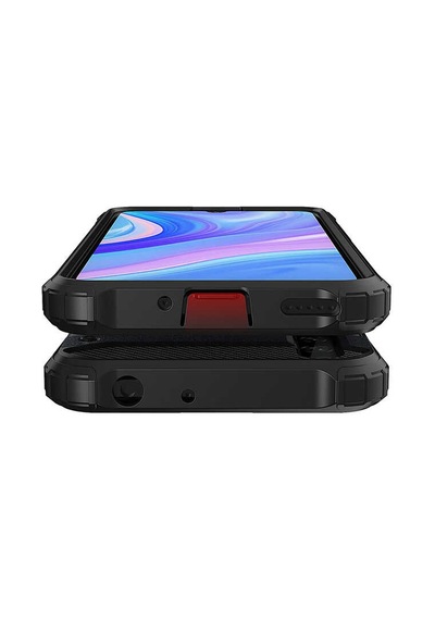 Ekılıf - Huawei P Smart S Y8p Uyumlu Kılıf Çift Katman Zırh Tank Crash Military Kapak - Rose Gold