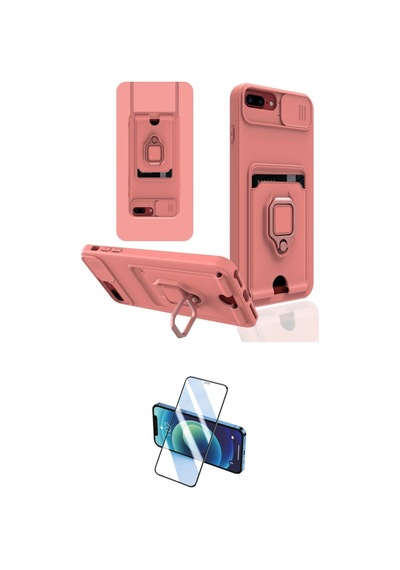 Cep 20-26 Apple Uyumlu İphone 7 Plus Kılıf Vadi Form Prime İkili Koruma Seti Najmaddin Pembe