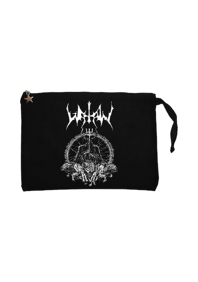Watain Wolves Siyah Clutch Astarlı Cüzdan / El Çantası Siyah