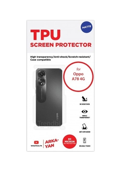 Oppo A78 4g Mat Arka Ve Yan Koruyucu Tpu Film