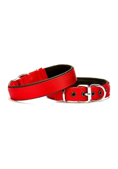 Doggie Comfort Yumuşak Dokuma Köpek Tasması L 2.5x42-50cm Kırmızı