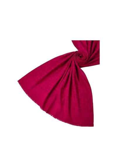Mim Eşarp Işıl İpek - Pamuk Jakarlı C Desen Şal 75x190 Cm Bordo
