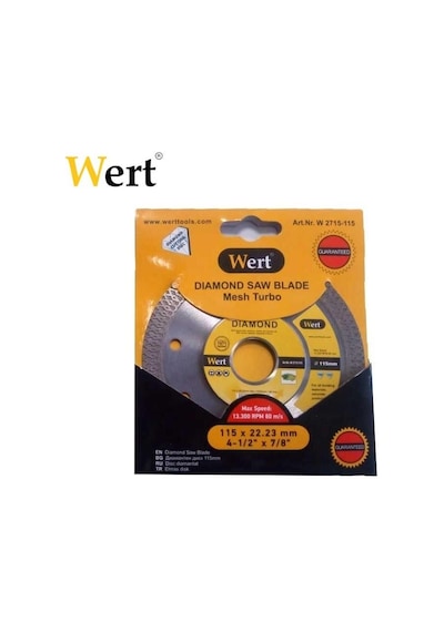 Wert 2715-115 Elmas Testere. Beton 115  MM