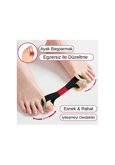 Ayak Baş Parmak Egzersiz Lastiği Hallux Valgus Bunyon Düzeltici Güçlendirici Aparat - 850294370