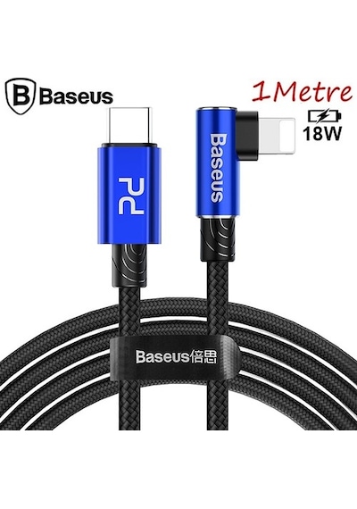 Baseus Mvp Elbow Type-C To Apple iPhone Uyumlu Pd 18W Hızlı Şarj Usb Kablo 1M (119548758)