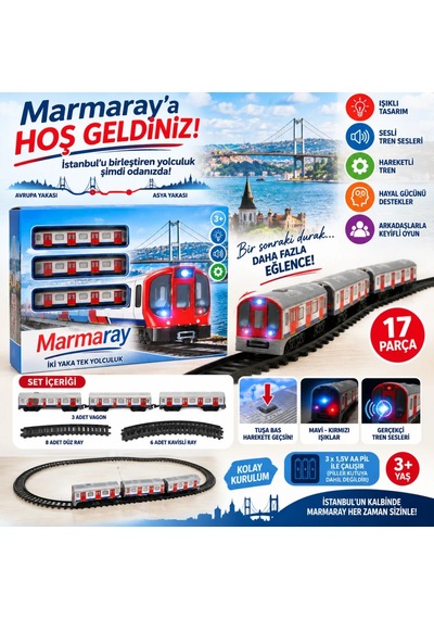5117 Tren Set Marmaray 17prç.b/o Ses/ışık
