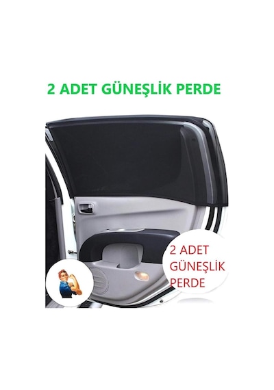 2 Adet Oto Yan Cam Güneşlik Perde Araç Güneşlik Araba Güneşlik Perdesi Anne Bebek Emzirme Perdesi