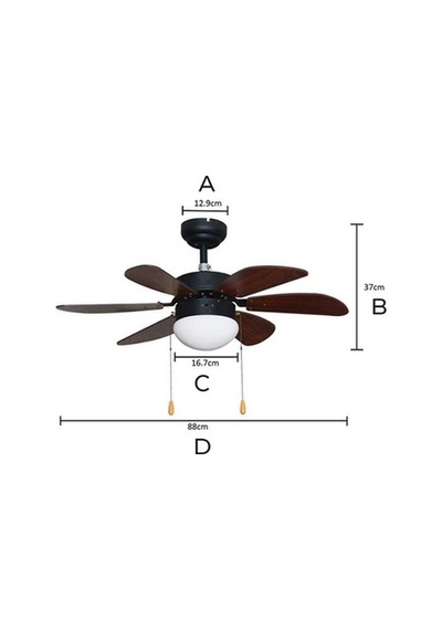 Vanti 60w 75cm 30inç Ahşap Desenli Tavan Tip Vantilatör 60w Kcf280