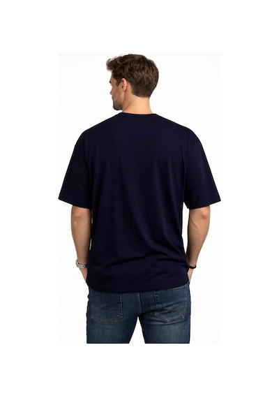 Fantastic Baskılı Lacivert Oversize Tişört - %100 Pamuk Lacivert