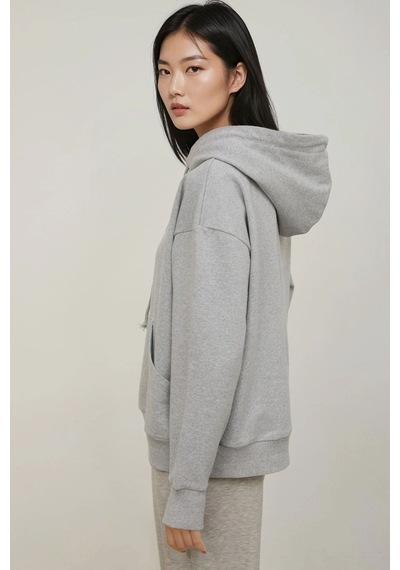 Hiccup Oversize Kapüşonlu Sweatshirt Gri