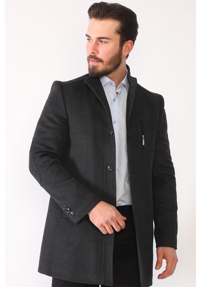 Plt9386 Dewberry Erkek Palto-antrasit Antrasit
