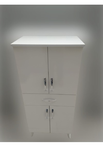 Çok Amaçlı Dolap Beyaz 130 Cm Hard Parlak Suntalem El Yapım