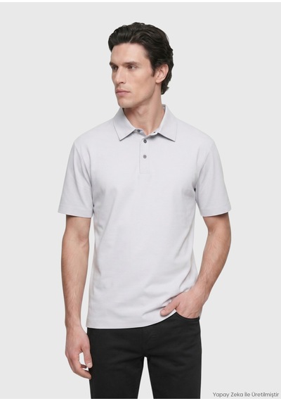 Ramsey Açık Gri Düz T-shirt