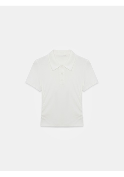 Dilvin 32614 Polo Yaka Top-ekru Ekru