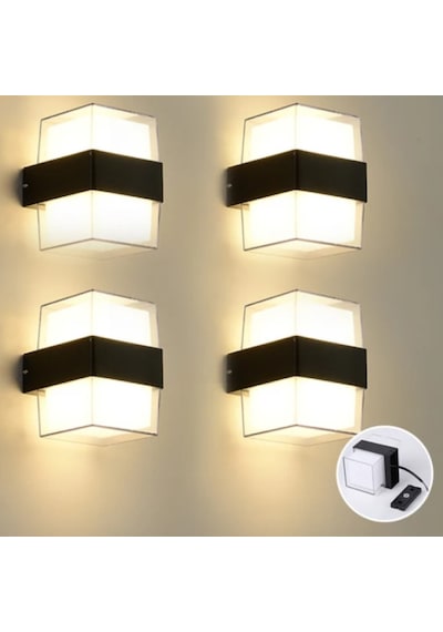 4 Adet Duvar Lambası Led Işık 12w 3200k Gün Işığı Su Geçirmez Gün Işığı