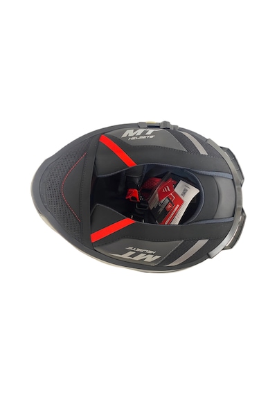 MT Thunder 4 SV R25 B5 Şeffaf Vizör Kask Kırmızı - Mat Siyah