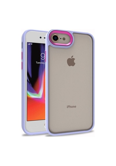 Apple Uyumlu iPhone 7 Kılıf Zore Flora Kapak Lila