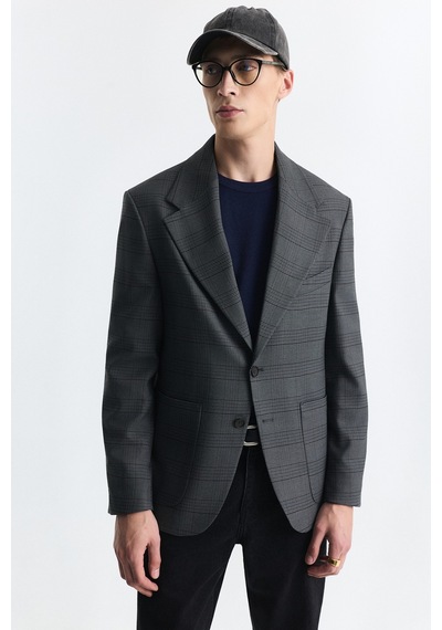 Antioch Ekose Relax Fit Blazer Ceket Yeşil