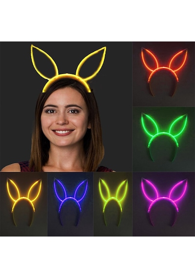 Karanlıkta Yanan Glow Neon Fosforlu Taç - 6 Adet