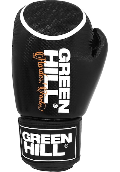 Green Hill Siyah Boks Eldiveni Panter Daire Desenli
