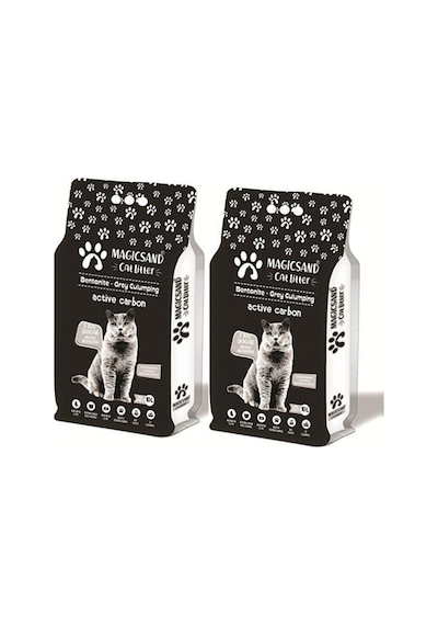 Magicsand Cat Litter Active Carbon İnce Topaklanan Kedi Kumu 2 x 10 L