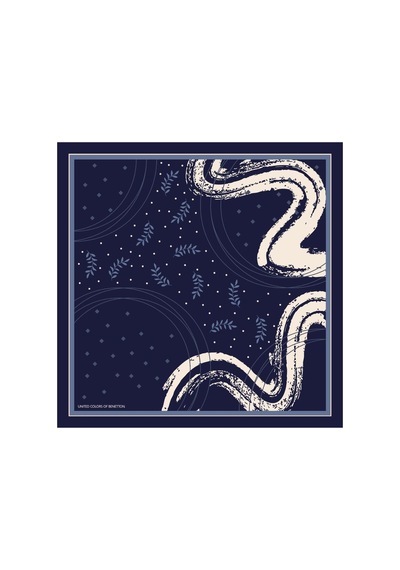 United Colors Of Benetton Flora Bandana/fular -1019-47 47 Lacivert