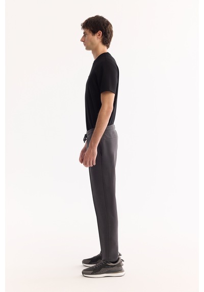 Avva Erkek Antrasit Beli Lastikli Bağcıklı Soft Touch Bi-stretch Regular Fit Eşofman Altı A52y3406