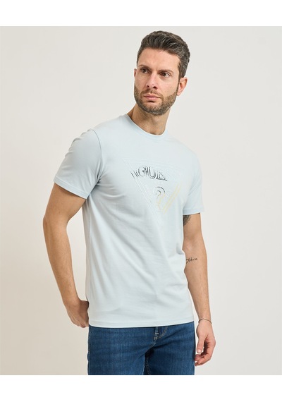 Guess M6gı11k2992 Cn Ss Triangle Hd Mu Erkek Tişört Mavi