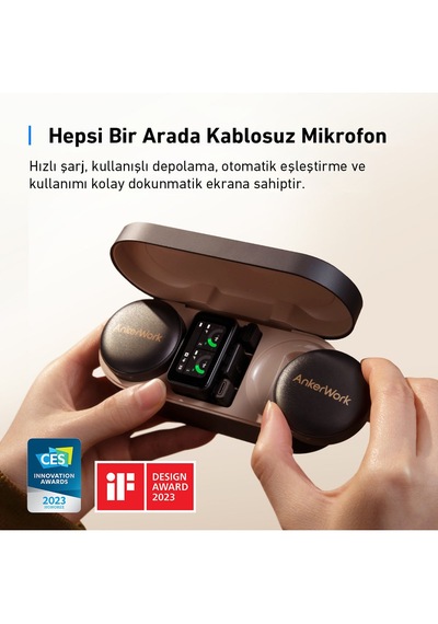 Anker Ankerwork M650 Kablosuz Yaka Mikrofonu Siyah