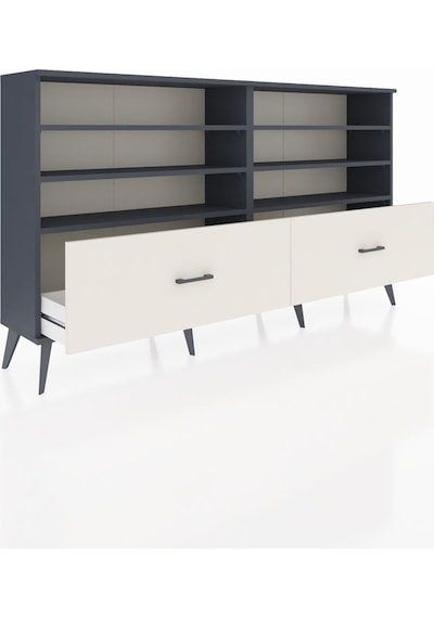 Arges Konsol 6 Raflı 2 Çekmeceli 176x30x99 Antrasit-antrasit/ayt Antrasit-antrasit/aytaşı Arges Konsol 6 Raflı 2 Çekmeceli 176x30x99 Antrasit-antrasit/ayt Antrasit-antrasit/aytaşı