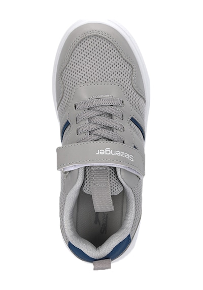 Slazenger Fıora Unisex Çocuk Cırt Cırtlı Gri / Saks Mavi Günlük Spor Ayakkabısı