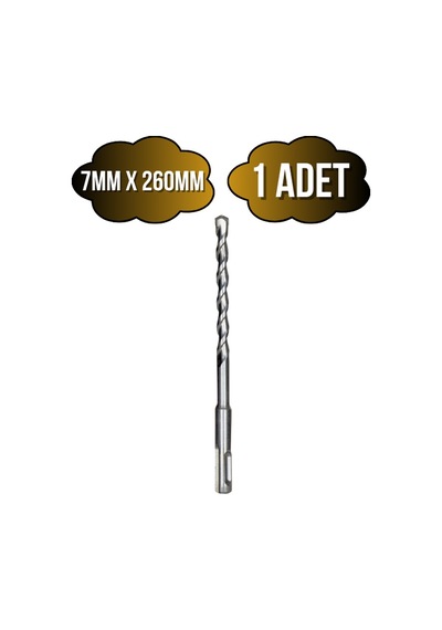 Beton Hilti Ucu Duvar Delme Hilti Delici Matkap Ucu Delici 7mm X 260mm 1 Adet