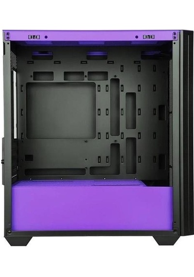 Powerboost PB-P2252BP USB 3.0 Mesh Ring ARGB Fan ATX Oyuncu Kasası Siyah-Mor