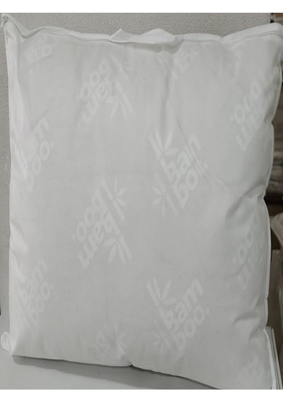 Günaydın Bambu Yastık , Nefesalan Doku ,organik, Kapitoneli , Çantalı ,matwıse Baskı, 50x70 Yastık Beyaz