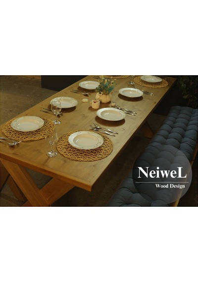 Neiwel Rane Doğal Ahşap Banklı Mutfak Ve Yemek Masası Takımı-120-220 Takım Açık Ceviz Neiwel Rane Doğal Ahşap Banklı Mutfak Ve Yemek Masası Takımı-120-220 Takım Açık Ceviz
