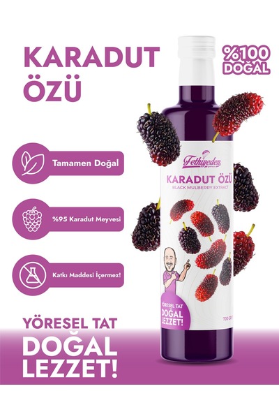 Fethiyeden Gelsin Doğal Karadut Özü- Katkısız Ve Organik-700g - Saf Ve Yoğun Lezzet