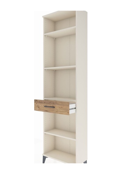Arges Dolap 4 Raflı Tek Çekmeceli 60x30x221 Aytaşı-çam Aytaşı