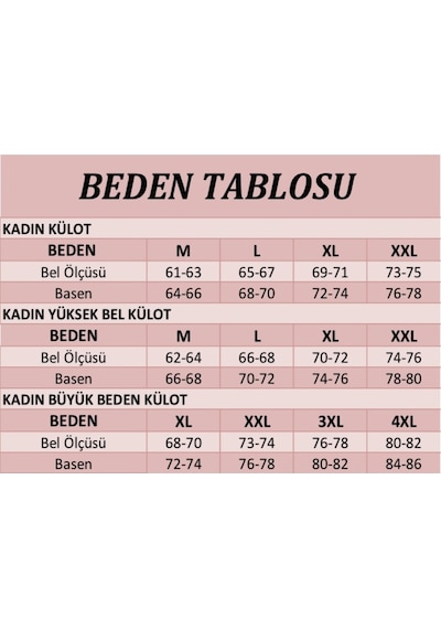 Daniella Kadın 5'li Büyük Beden Külot Asorti