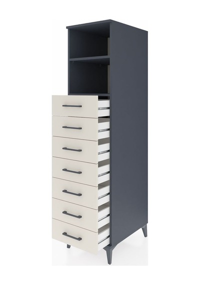 Kronos Dolap 2 Raflı 7 Çekmeceli 44x59x182 Antrasit-aytaşı Antrasit Kronos Dolap 2 Raflı 7 Çekmeceli 44x59x182 Antrasit-aytaşı Antrasit