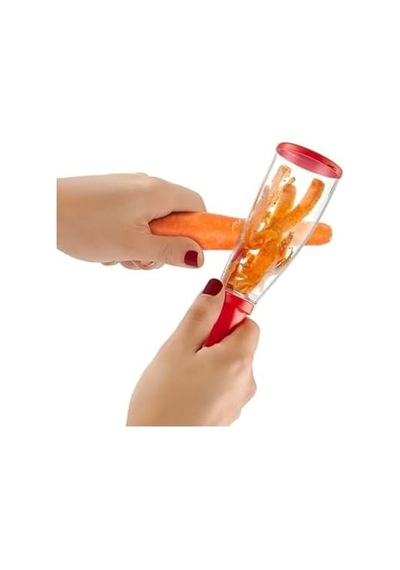 Hazneli Spiral Meyve Sebze Soyacağı, Manuel Kullanım, Ergonomik Sap, Paslanmaz Çelik Bıçak