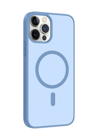 İphone 12 Pro Kılıf Magsafe Kamera Korumalı Mat Parmak İzi Tutmayan Ata Pro Tech Baby Blue