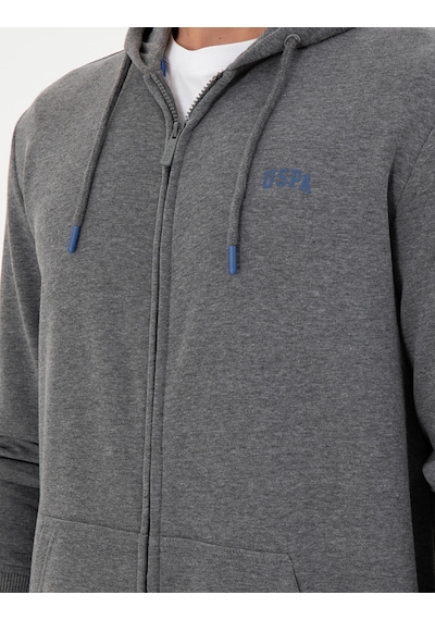 U.S. Polo Assn. Erkek Antrasit Melanj Şardonlu Örme Hırka 50293146-VR081