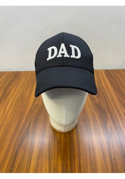 Dad Baba Nakışlı Pamuklu Unisex Cap Şapka Siyah