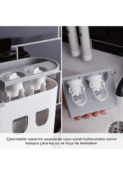 Karaca Home Glenda Banyo Organizer Aksesuar Beyaz