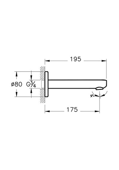 Root Round A42470 Çıkış Ucu, Krom